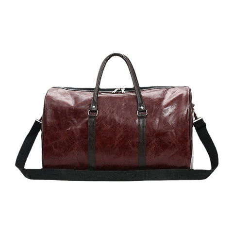 Women & Men Leather Retro Large Capacity Handbag Business Luggage Bag Shoulder Bag Crossbody Bag
