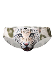 Mens 3D Animal Print Cozy Underwear Mid Waist Briefs