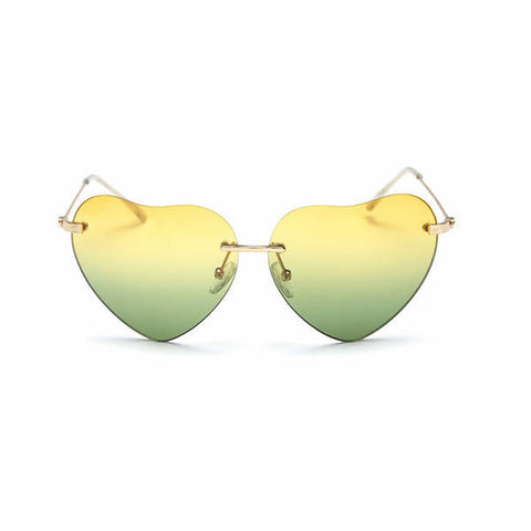 Woman Fashion Heart Shaped UV400 Sun Glassess Casual Outdooors Party Eyewear