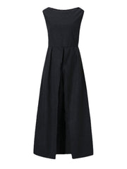 Elegant Women Sleeveless Solid High Split Long Pants Jumpsuits