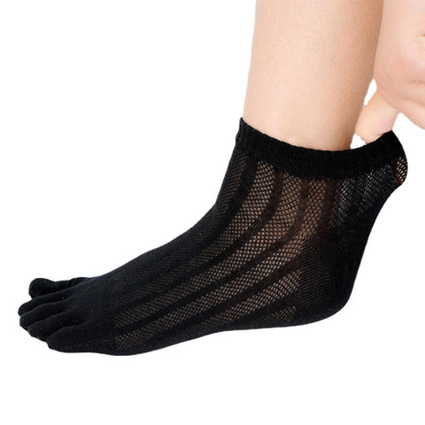 Men Women Breathable Wicking Short Ankle Sock Outdoor Sports Deodorant Five-Finger Socks