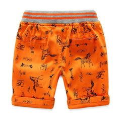 Cartoon Printed Horse Summer Shorts For Unisex Kids - Sheseelady