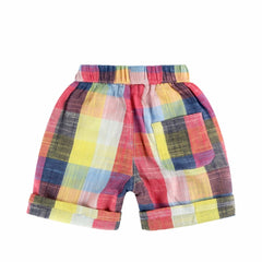 Colorful Plaid Baby Boy Shorts Rainbow Designer Kids Pants For Boys Summer Casual Boys Pants Children Clothing Short Garcon - Sheseelady