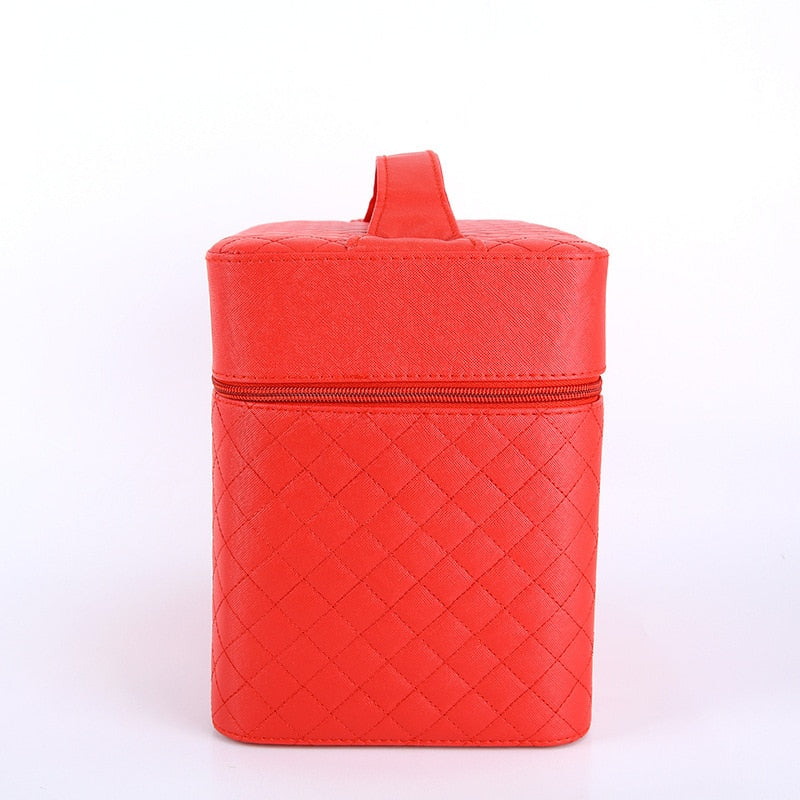 Flannel Korean Cosmetic Box Shaped Large Capacity Case - Sheseelady