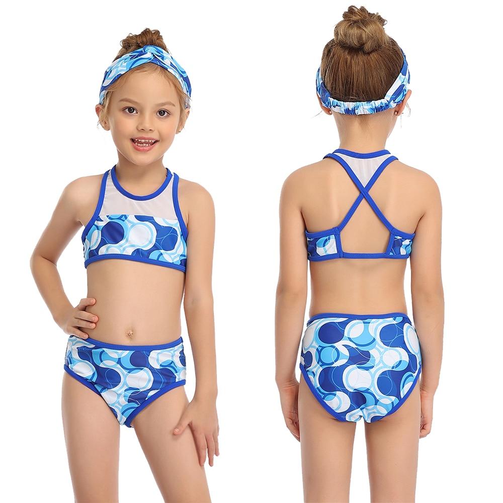 Sporty Style Skin-friendly Swimsuit For Girls Two-piece