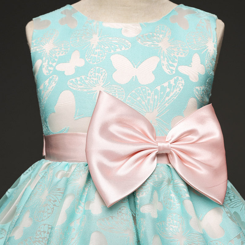 Fancy Butterfly Kids Wedding Flower Girls Dress - Sheseelady