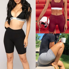 Fashion New Lady Women'S Casual Fitness Half High Waist Quick Dry Skinny Bike Shorts 3 Colors High Quality - Sheseelady