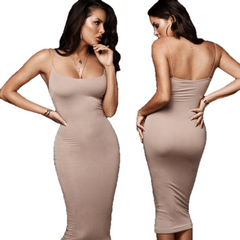 Fashion Women Bodycon Slim Short Midi Dress - Sheseelady