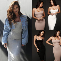 Fashion Women Bodycon Slim Short Midi Dress - Sheseelady
