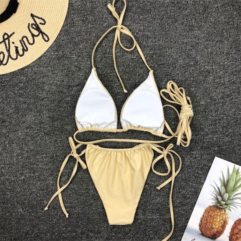 Sexy Ladies' Lace-up Thong Brazilian Bikini