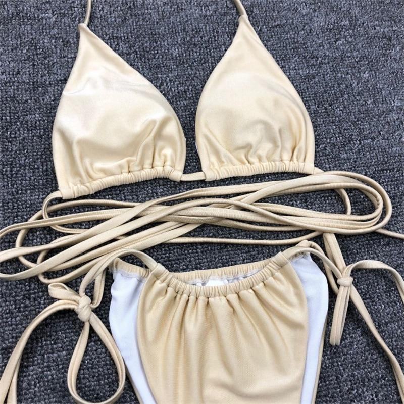 Sexy Ladies' Lace-up Thong Brazilian Bikini