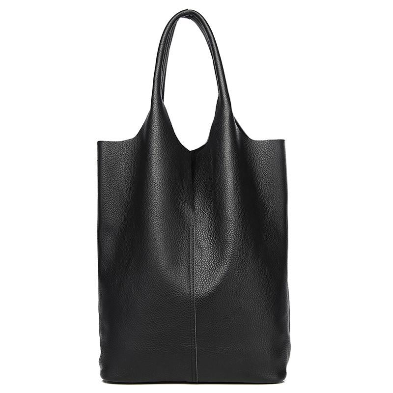 Luxury Casual Women's Soft Genuine Leather Tote Bags