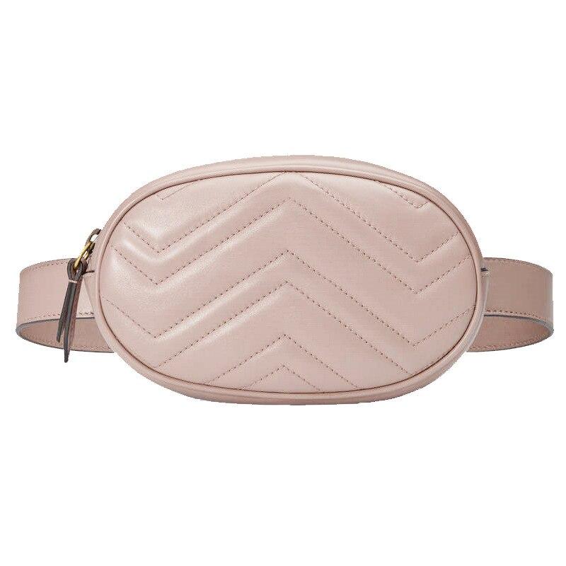 Luxury Fashionable Women's Barrel-shaped Leather Waist Bag