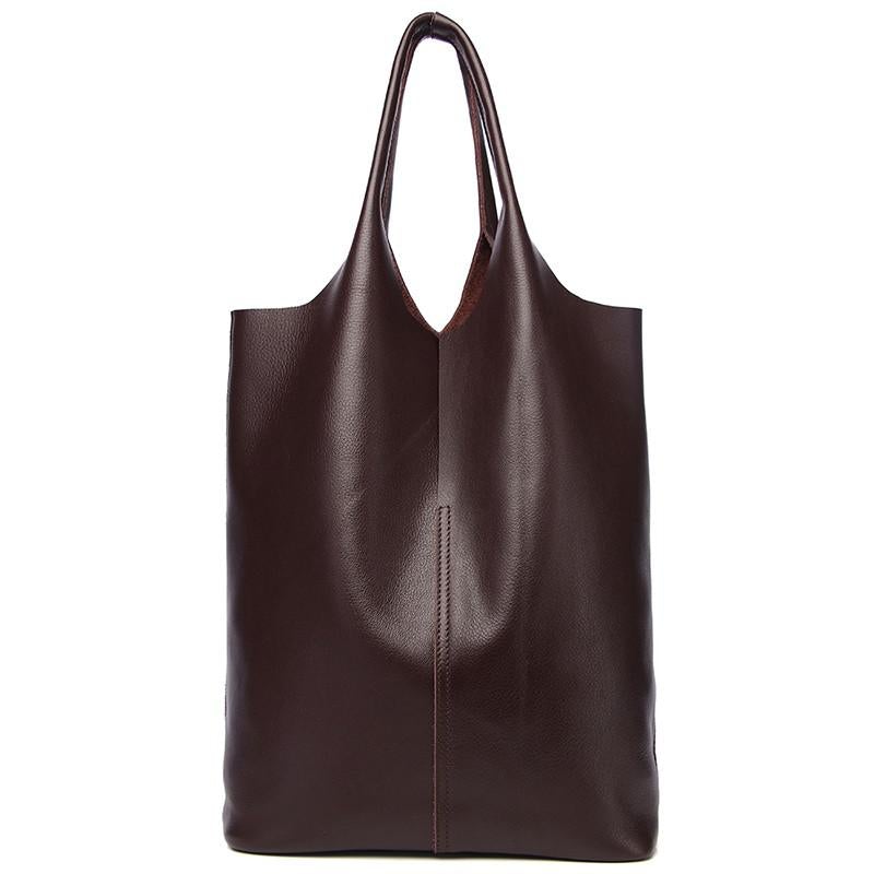 Luxury Casual Women's Soft Genuine Leather Tote Bags