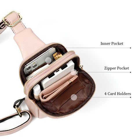 NEW Women's Chest Pack Bag Hip Hop Banana Belt Bag Mini High Quality Crossbody Bags Female PU Leather Waist Bags Purse Pocket