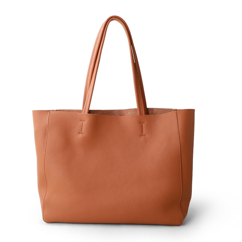 Luxury Fashionable Women's Casual Genuine Leather Tote Bag