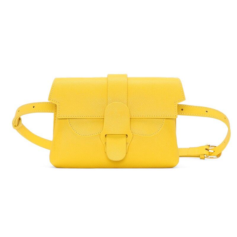 Stylish Retro Ladies' Leather Waist Packs With Pillow Shape