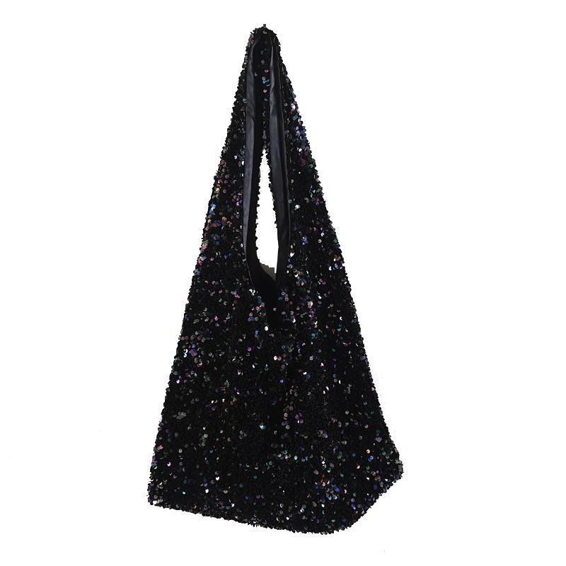 Women Fashion Sequins Shoulder Bag Large Capacity Female Glitter Beaded Tote Handbag Mermaid Sequins