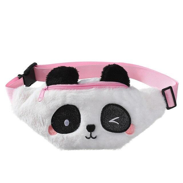 Fashionable Girls' Plush Waist Bag With Cute Unicorn Shape For Phone Coin