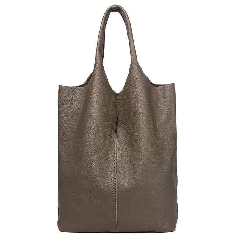 Luxury Casual Women's Soft Genuine Leather Tote Bags