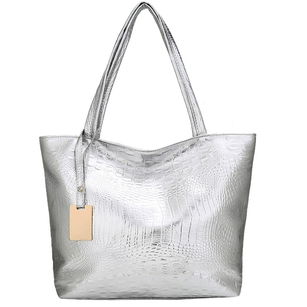 Trendy Casual Ladies' Large Capacity Alligator Shoulder Bags