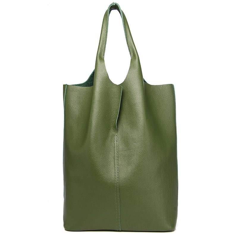 Luxury Casual Women's Soft Genuine Leather Tote Bags
