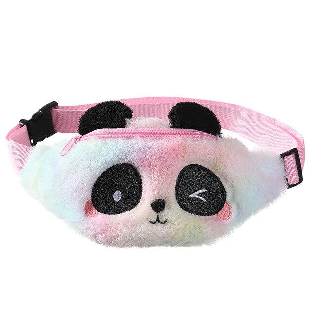 Fashionable Girls' Plush Waist Bag With Cute Unicorn Shape For Phone Coin