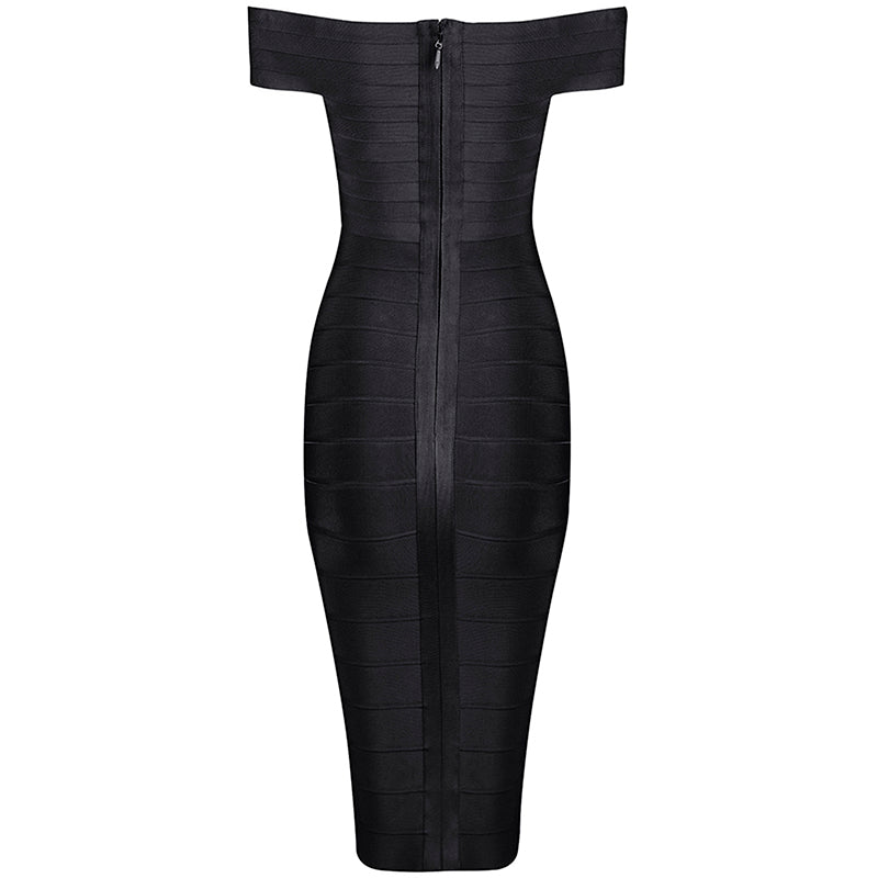 Elegant Sexy Off Shoulder Bandage Dress - Sheseelady