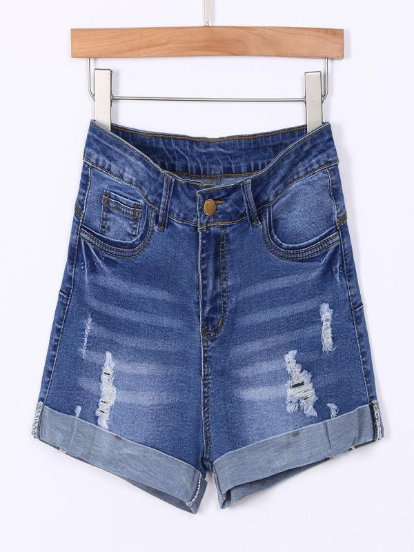 Fashion Sumemr Women'S Shorts Low Waist Ripped Hole Short Mini Jeans Denim For Women Casual Plus Size Trousers Pantalones - Sheseelady
