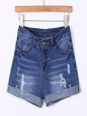 Fashion Sumemr Women'S Shorts Low Waist Ripped Hole Short Mini Jeans Denim For Women Casual Plus Size Trousers Pantalones - Sheseelady
