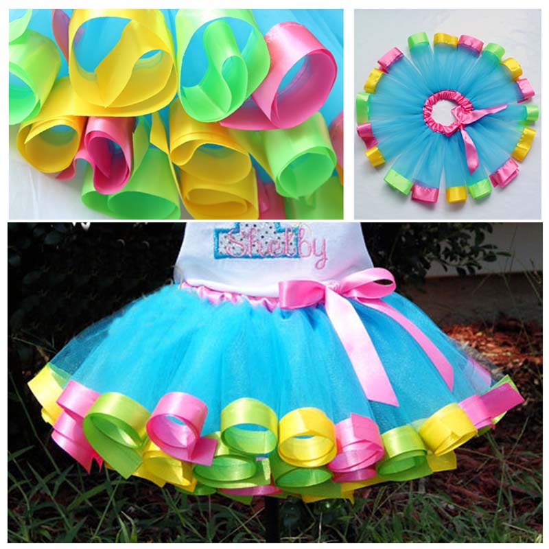 3M-8T Princess And Rainbow Tulle Skirts For Girls - Sheseelady
