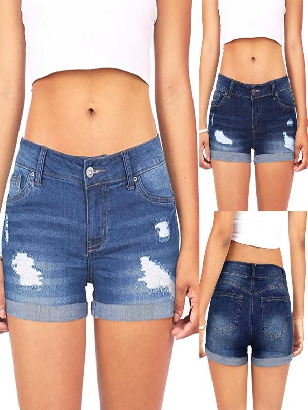 Fashion Sumemr Women'S Shorts Low Waist Ripped Hole Short Mini Jeans Denim For Women Casual Plus Size Trousers Pantalones - Sheseelady