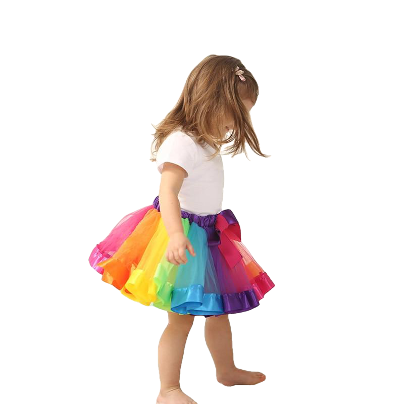 3M-8T Princess And Rainbow Tulle Skirts For Girls - Sheseelady
