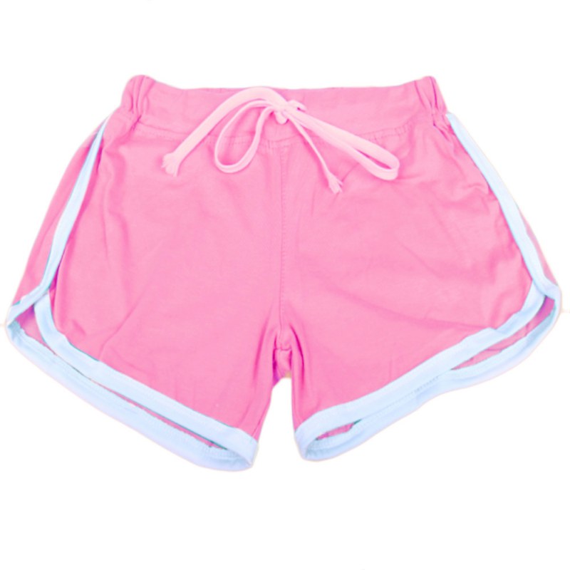 Esportes Fast Drying Drawstring Women Shorts Casual Anti Emptied Cotton Contrast Elastic Waist Correndo Short Pants - Sheseelady