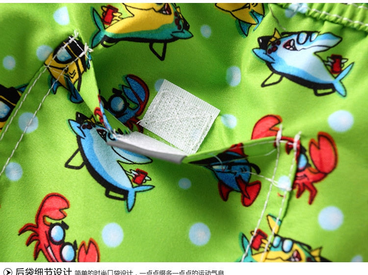 Beach Cartoon And Quick-Drying Shorts For Kids And Boys - Sheseelady