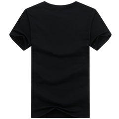 3D Wolf Head Man Round Collar Short Sleeve T-Shirt - Sheseelady
