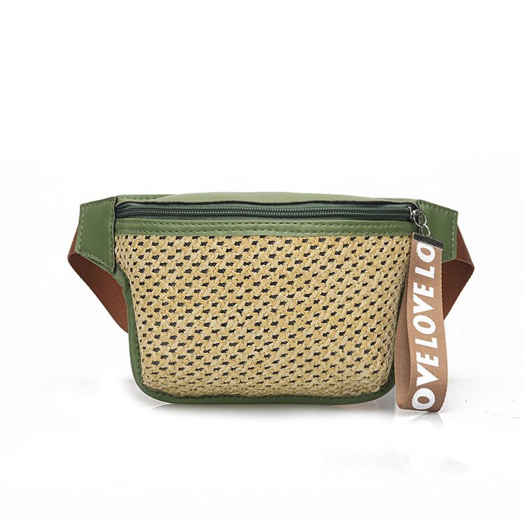 Women Waist Bag Leather Fanny Pack For Women Belt Bag Weave Phone Pouch Casual Chest Banana Bags