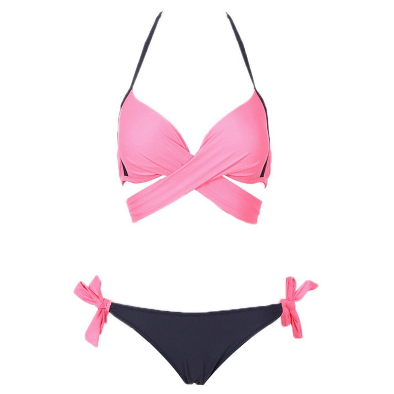 Halter Bandage Bathing Suits Sexy Beachwear Bikini - Sheseelady