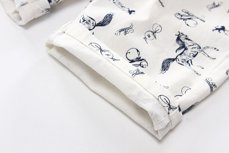 Cartoon Printed Horse Summer Shorts For Unisex Kids - Sheseelady