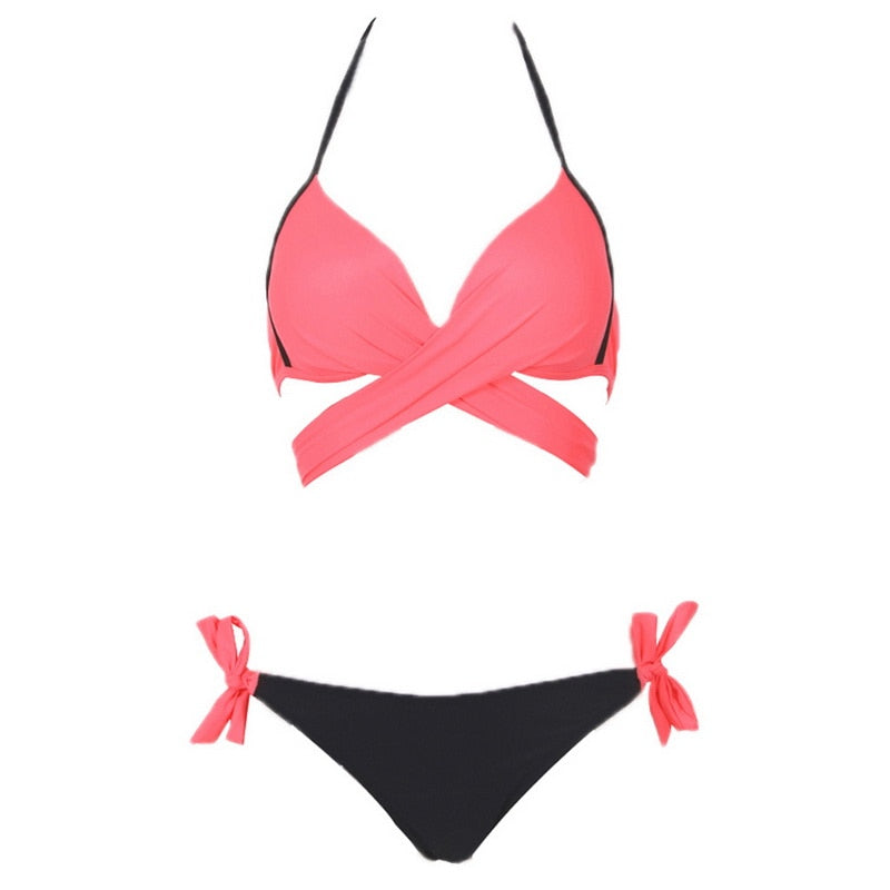 Halter Bandage Bathing Suits Sexy Beachwear Bikini - Sheseelady