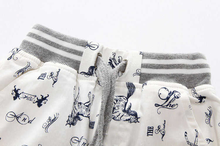 Cartoon Printed Horse Summer Shorts For Unisex Kids - Sheseelady