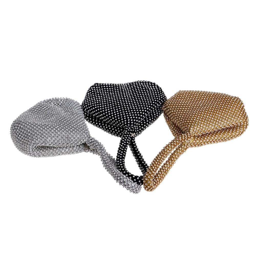 Fully Diamonds Cover Polyester Zipper Bag For New Year Gift - Sheseelady