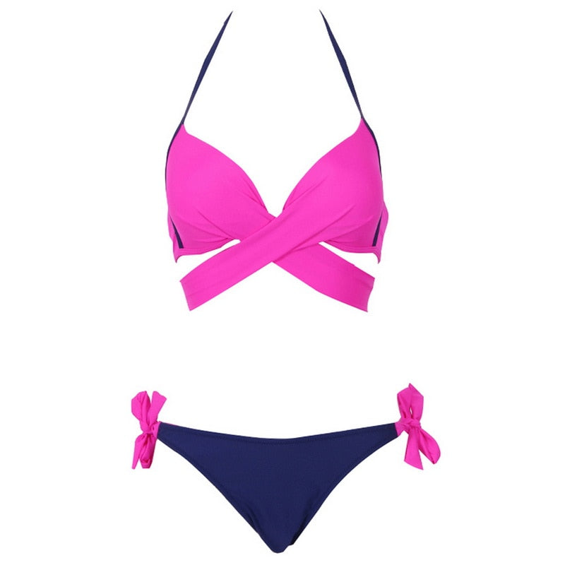 Halter Bandage Bathing Suits Sexy Beachwear Bikini - Sheseelady