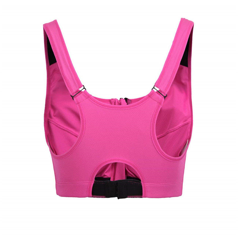 Hot Women Zipper Push Up Sports Bras Vest Underwear Shockproof Breathable Gym Fitness Athletic Running Yoga Bh Sport Tops - Sheseelady