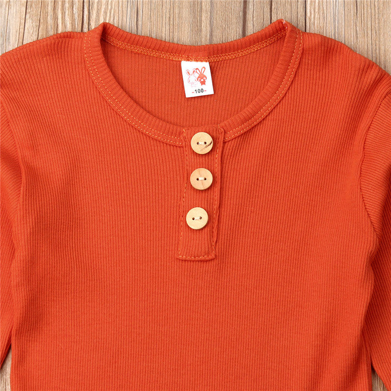 Elegant Nightwear Solid Color Pajamas Set For Unisex Kids - Sheseelady