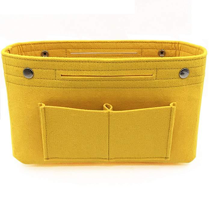 Stylish Women's Insert Felt Cloth Makeup Organizer With Multi-pockets For Toiletry