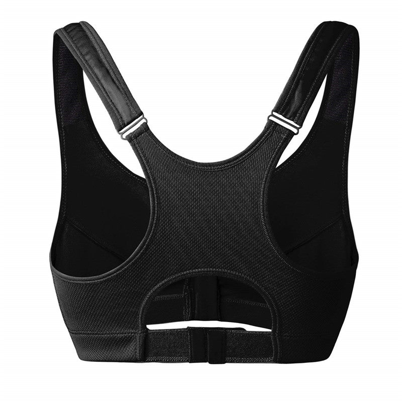Hot Women Zipper Push Up Sports Bras Vest Underwear Shockproof Breathable Gym Fitness Athletic Running Yoga Bh Sport Tops - Sheseelady