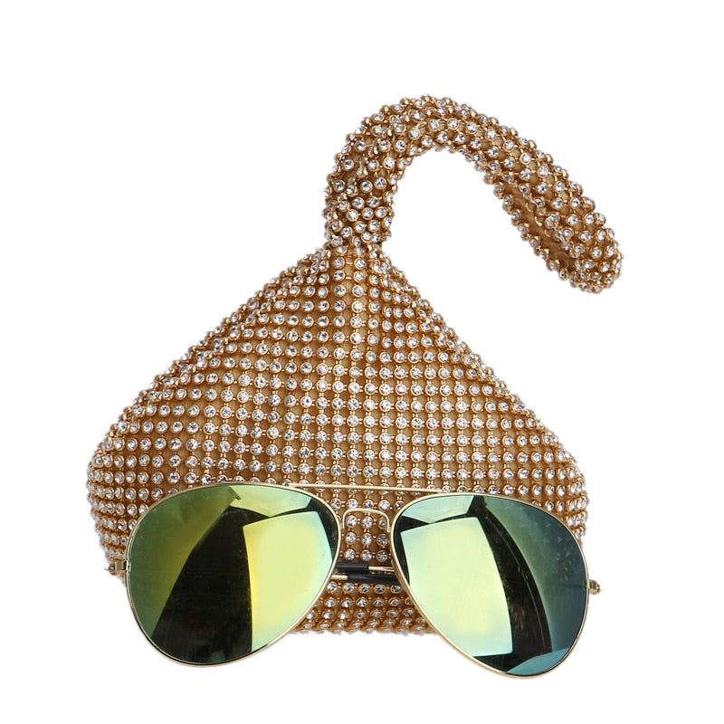 Fully Diamonds Cover Polyester Zipper Bag For New Year Gift - Sheseelady