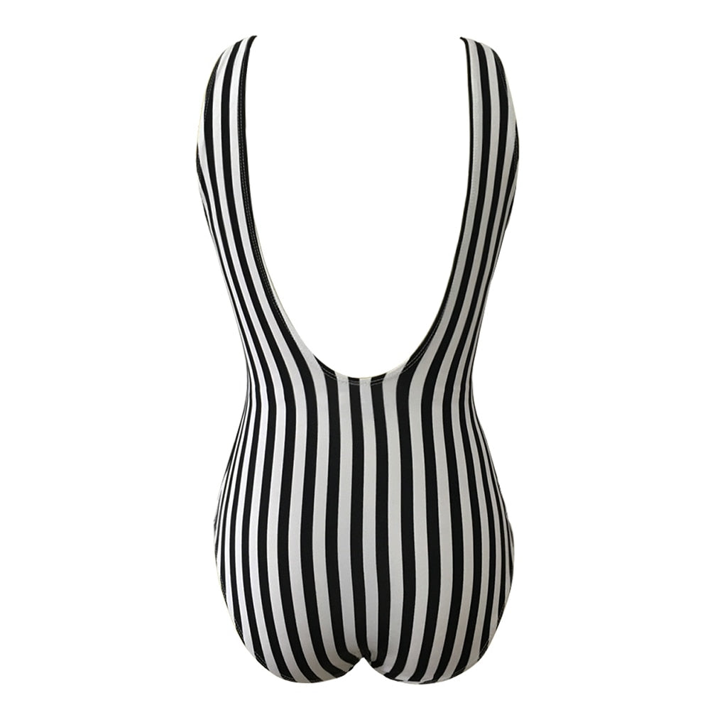Sexy Ladies' Striped V-neck Bikini