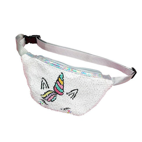 Unicorn Sequins Girls Belt Waist Pack Fanny Girls Belt Mermaid Sport Bag Cartoon For Girl